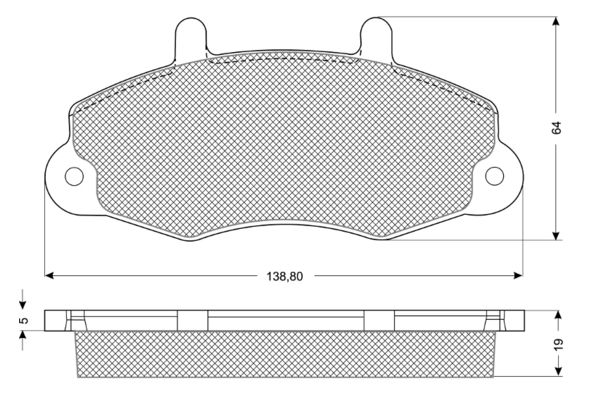 PROCODIS FRANCE Комплект тормозных колодок, дисковый тормоз PF1066